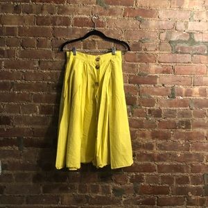 Citrus yellow skirt and matching crop top set